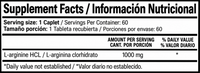 L Arginina 1000Mg 60 Tabletas